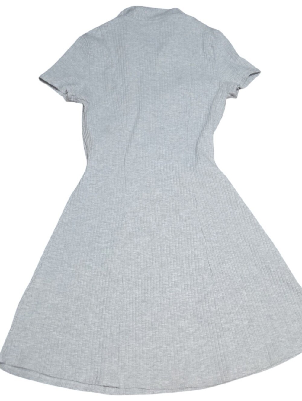 Divided HM Ribbed Polo Skater Dress in Light Gray Fit & Flare Tennis Size Med - Picture 4 of 8